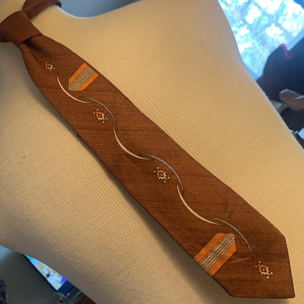 50’s COOL RETRO ABSTRACT BEATNIK HIPSTER TIE - Picture 6 of 13
